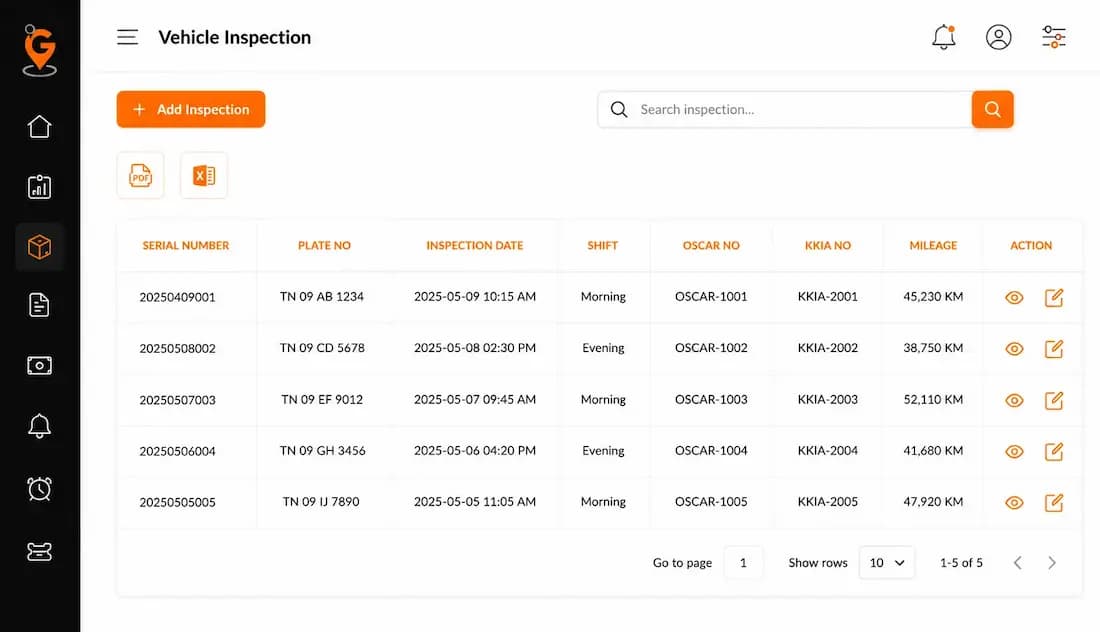IoT-based fleet management system with digital vehicle inspections, customizable checklists, and defect reporting.