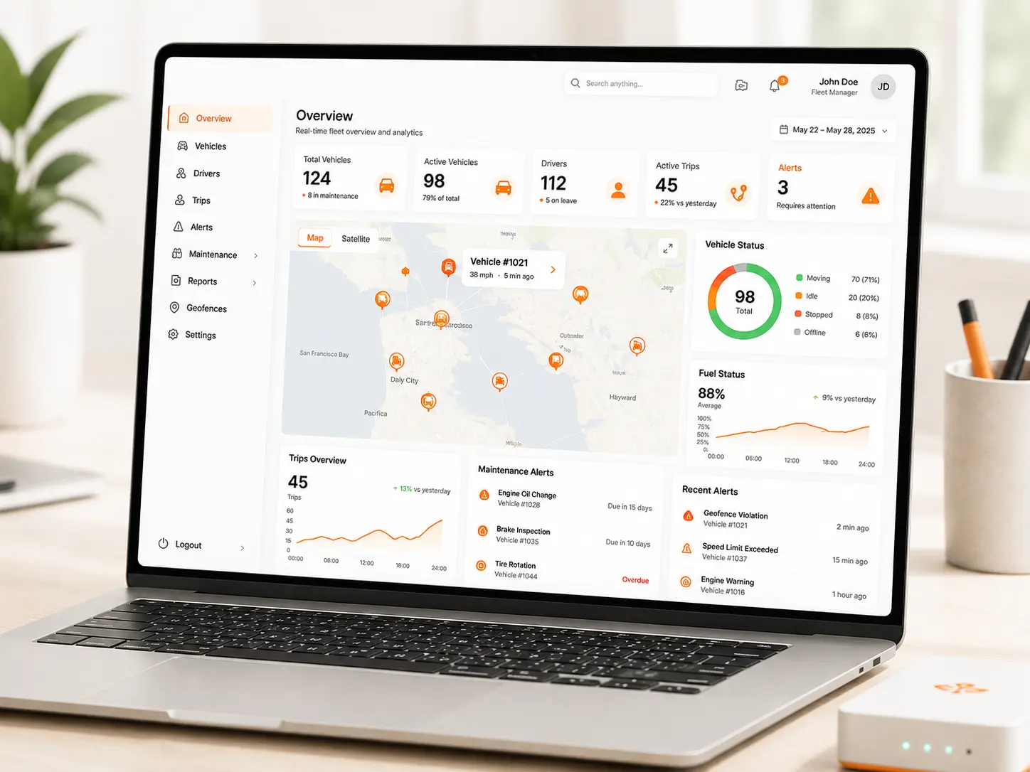 Fleet Dashboard - Light Theme