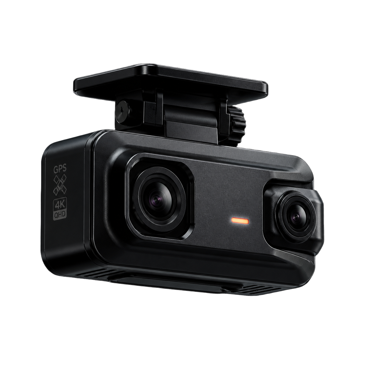 GPSCop vehicle dashcam device with dual lenses