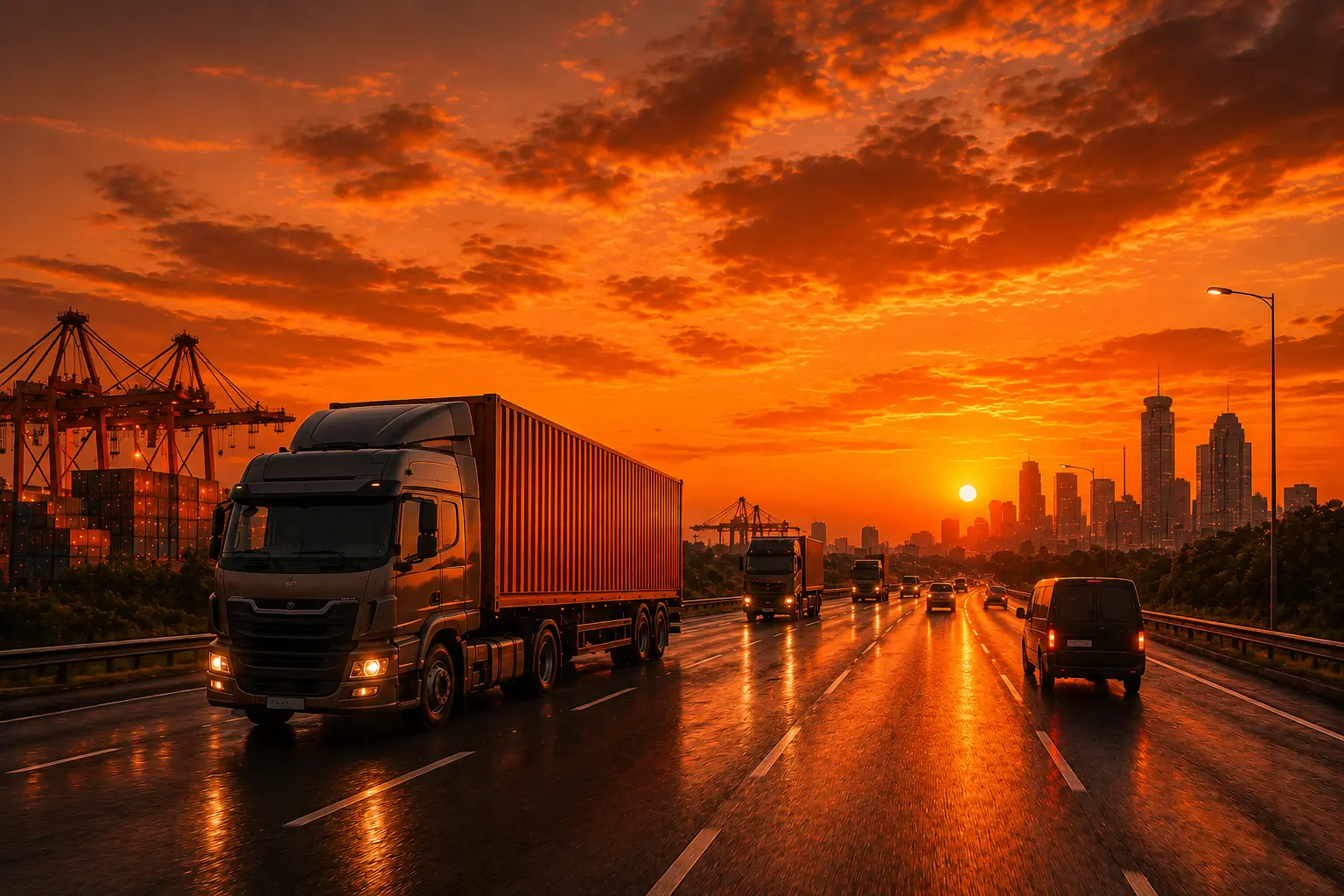 Fleet management system for transportation and logistics companies with GPS tracking, route optimization, vehicle monitoring, and real-time fleet visibility.