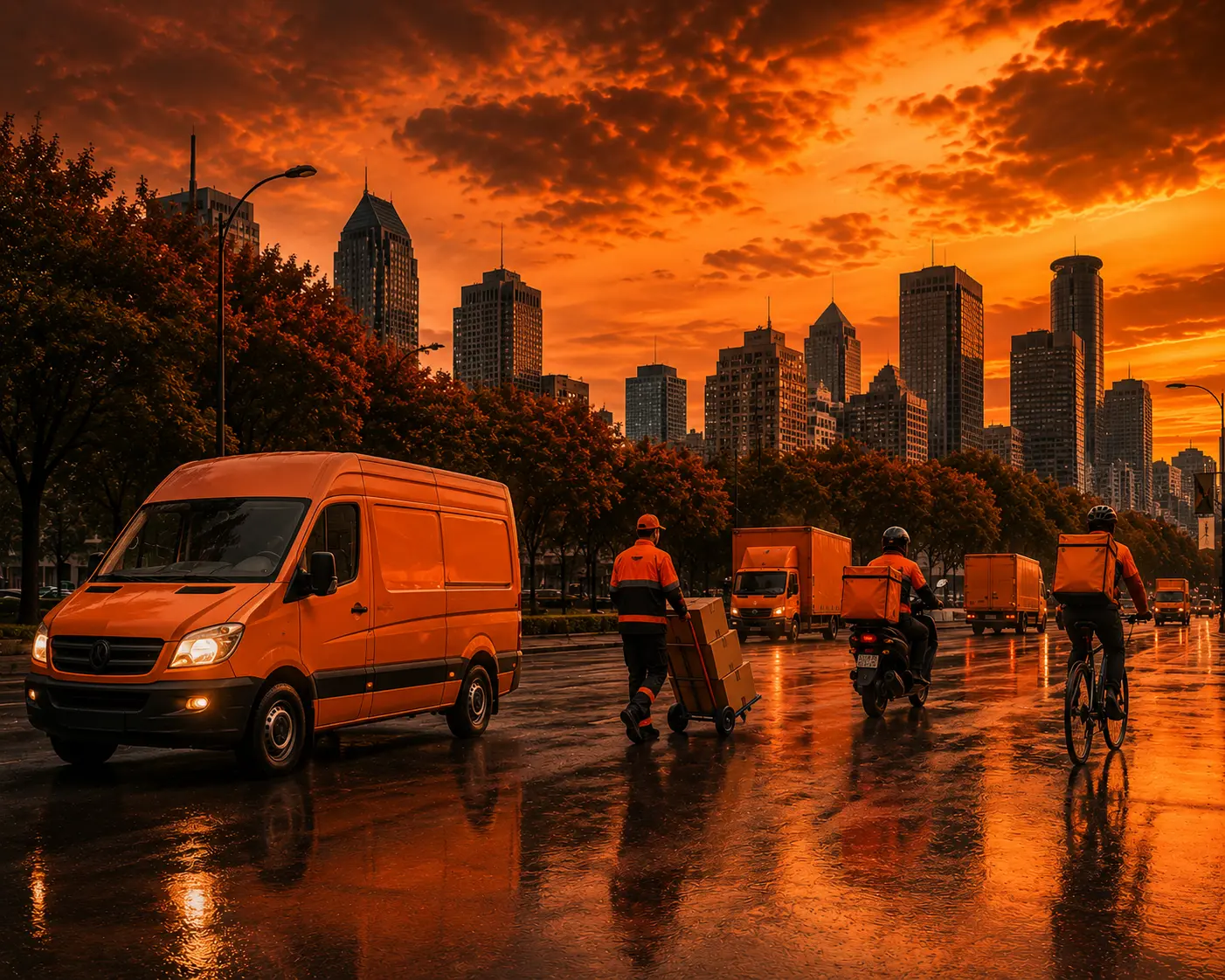 fleet management solution for last-mile delivery fleets with live GPS tracking, driver monitoring, and delivery optimization.
