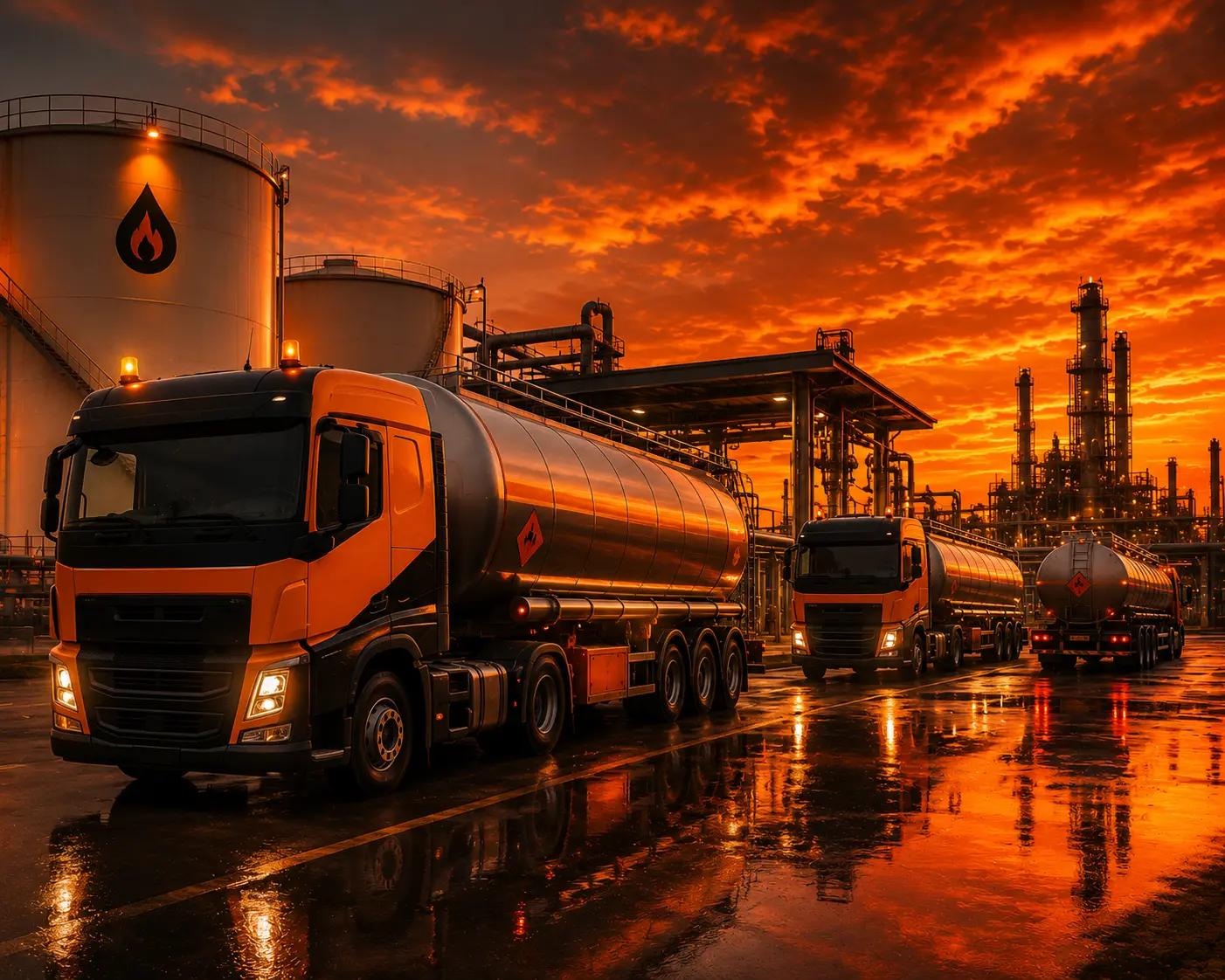 Advanced fleet monitoring platform for oil, gas, and fuel transport fleets with GPS tracking for commercial vehicles, fuel monitoring, and route management.