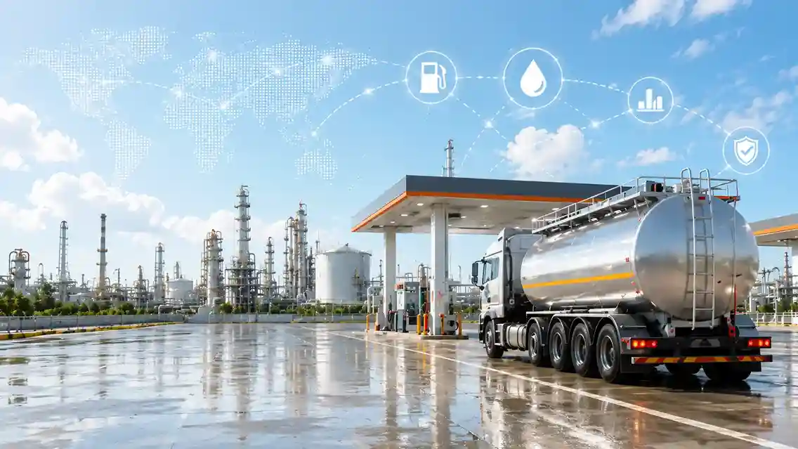 GPSCop fuel monitoring system on industrial tanker with live sensor analytics