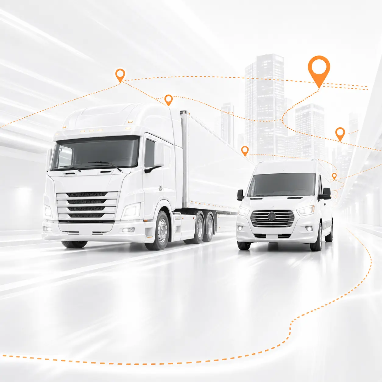 Vehicle tracking system dashboard - Light Theme